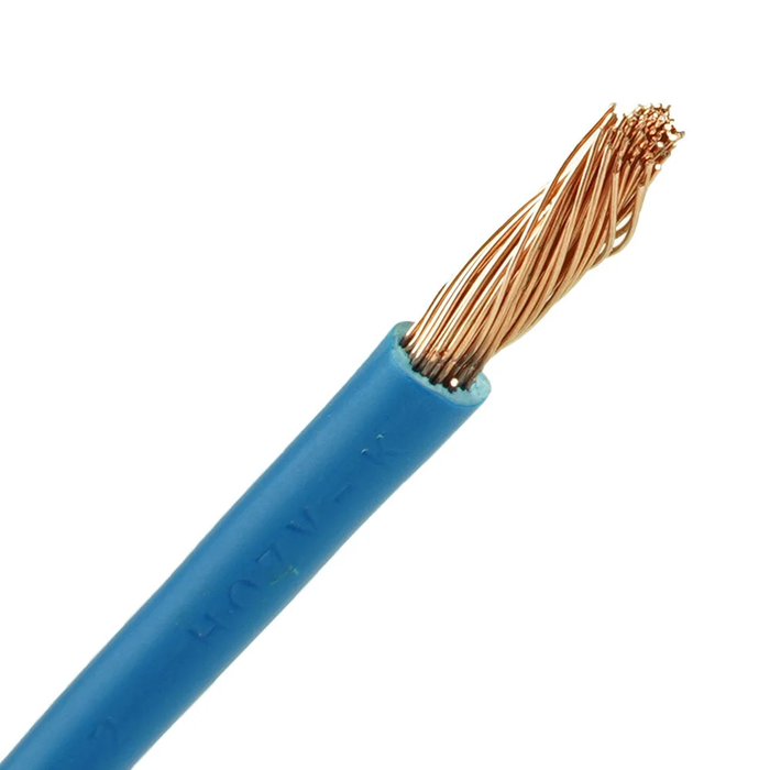 Aansluitdraad 6 mm² blauw per meter