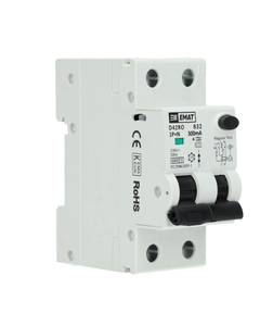 EMAT aardlekautomaat 1-polig+nul 32A B-kar 300mA 2 modules