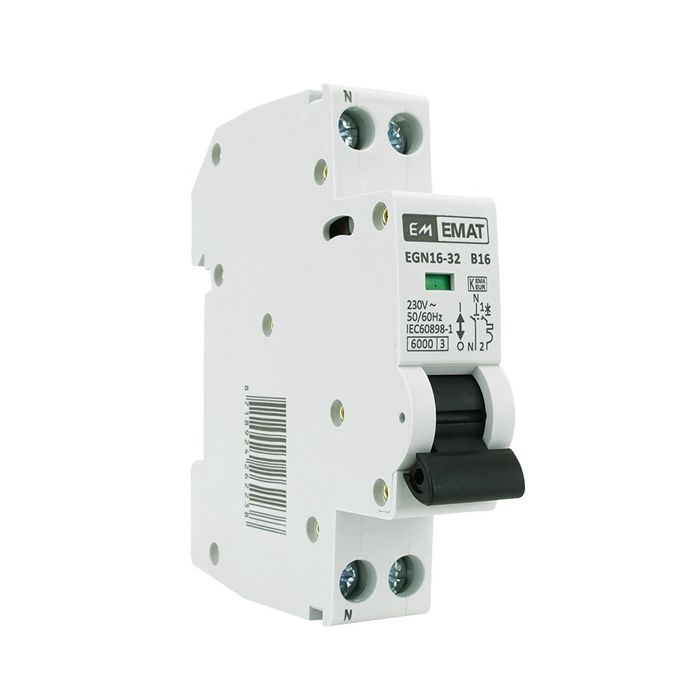 EMAT Installatieautomaat 1-polig+nul 20A B-Kar