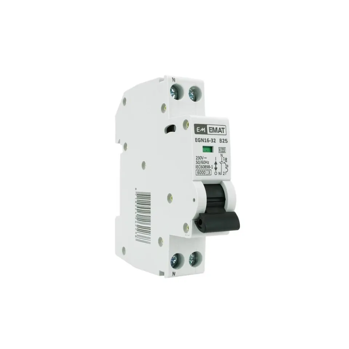 EMAT Installatieautomaat 1-polig+nul 25A B-Kar
