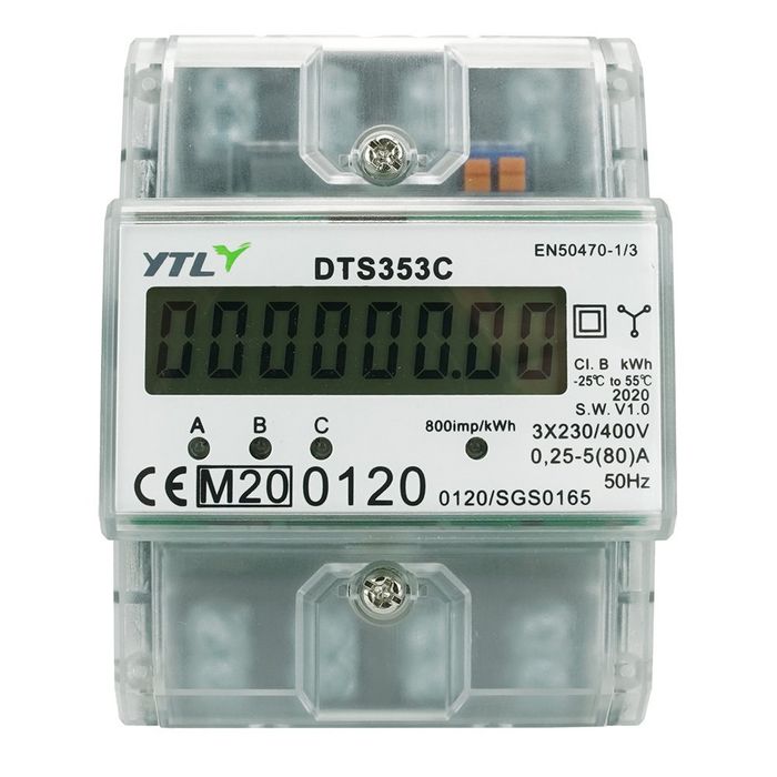 EMAT kWh Meter 80A 3-fase digitaal MID