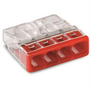 Wago Lasklem 4-voudig 0,5-2,5 mm² rood per 100 stuks