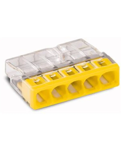 Wago Lasklem 5-voudig 0,5-2,5 mm² geel per 100 stuks