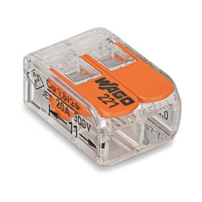 Wago Lasklem 2-voudig 4mm² per 100 stuks