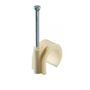Newlec Spijkerclip 16-19mm Crème Kunststof per 100 stuks