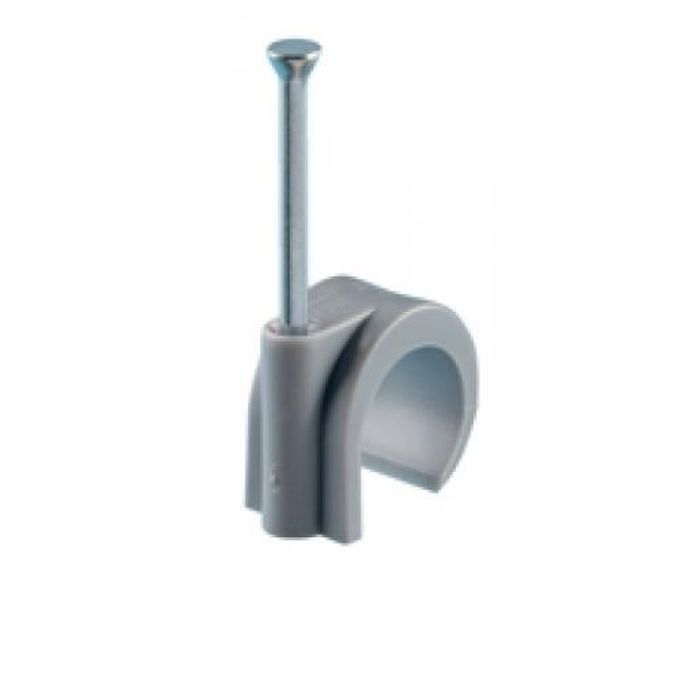Newlec Spijkerclip 16-19mm Grijs Kunststof per 100 stuks