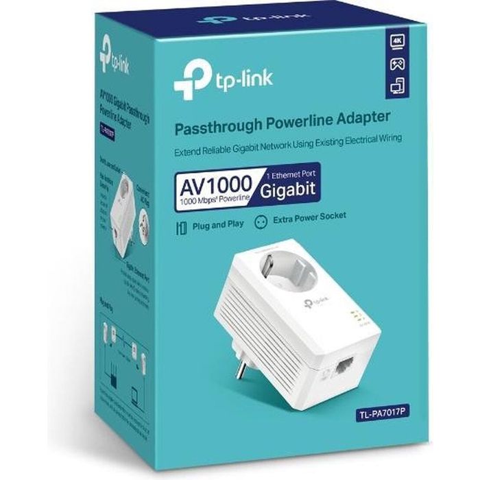 TP-LINK Av1000 passthrough Powerline starterset (TL-PA7017P)